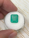 6.13 Carat 11.5x10.3 Earthy Pastel Green Natural Loose Colombian Emerald- Emerald Cut
