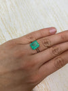 6.13 Carat 11.5x10.3 Earthy Pastel Green Natural Loose Colombian Emerald- Emerald Cut