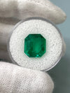 5.96 Carat 12x11 AAA+ Classic Green Natural Loose Colombian- Emerald Cut