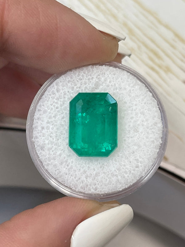 7.64 Carat 13x10 Loose Colombian Emerald- Emerald Cut