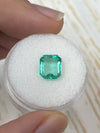 2.15 Carat 8.5x7.5 Portrait Cut Natural Loose Colombian Emerald-Chunky Emerald Cut