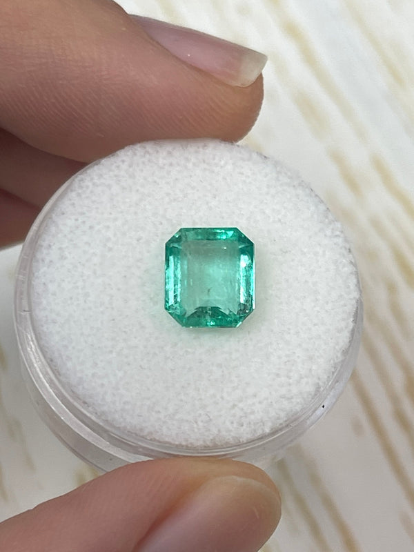 2.15 Carat 8.5x7.5 Portrait Cut Natural Loose Colombian Emerald-Chunky Emerald Cut