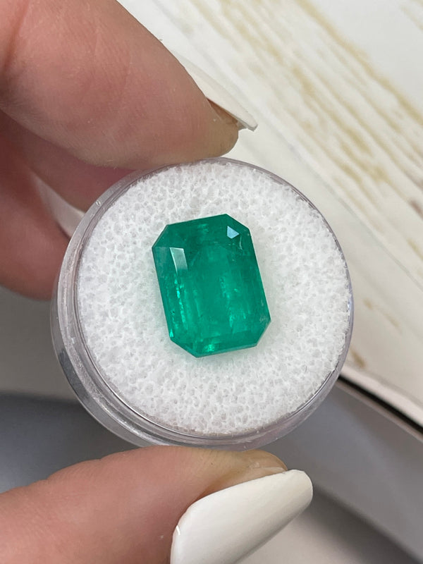 7.64 Carat 13x10 Loose Colombian Emerald- Emerald Cut