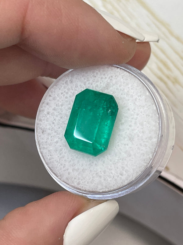 7.64 Carat 13x10 Loose Colombian Emerald- Emerald Cut