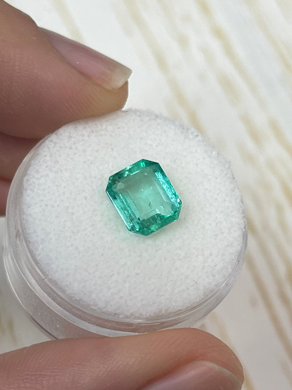 2.15 Carat 8.5x7.5 Portrait Cut Natural Loose Colombian Emerald-Chunky Emerald Cut