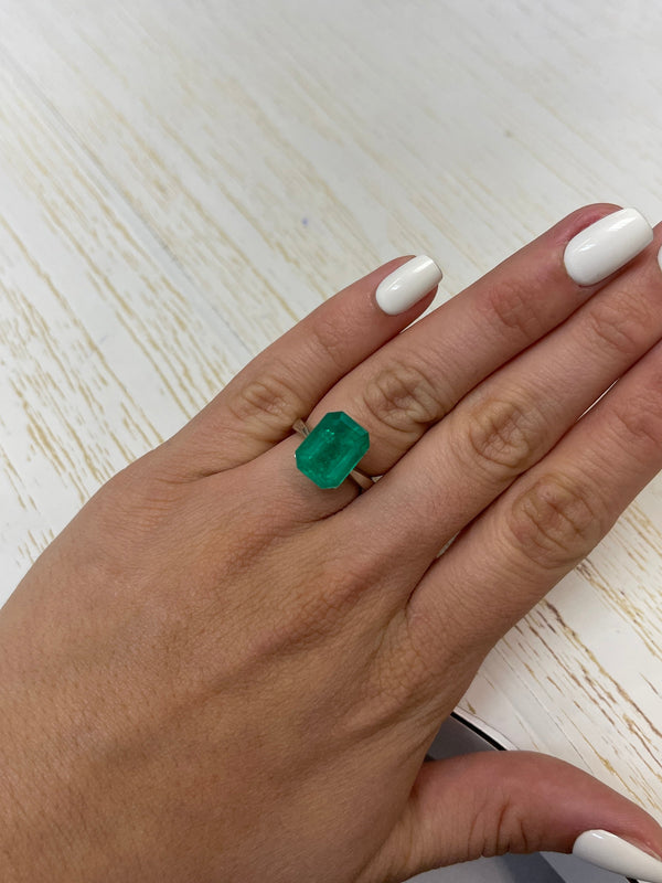 7.64 Carat 13x10 Loose Colombian Emerald- Emerald Cut