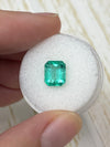 2.17 Carat 8.5x7 Bluish Green Natural Loose Colombian Emerald- Emerald Cut