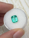 2.17 Carat 8.5x7 Bluish Green Natural Loose Colombian Emerald- Emerald Cut