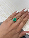 8.46 Carat 13x11 Classic Green Emerald Cut Loose Colombian Emerald-Emerald Cut