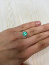 2.17 Carat 8.5x7 Bluish Green Natural Loose Colombian Emerald- Emerald Cut