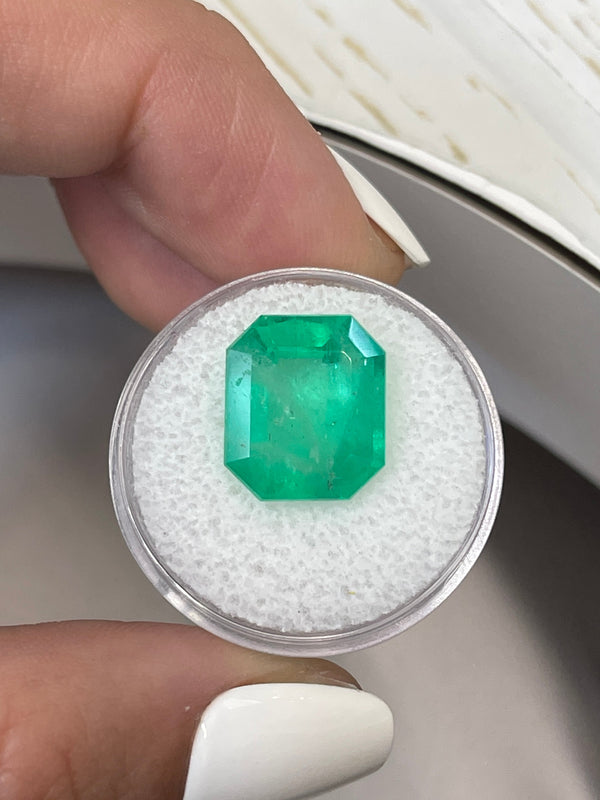9.66 Carat 14x12 Medium Emerald Cut Loose Colombian Emerald-Emerald Cut