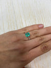 2.17 Carat 8.5x7 Bluish Green Natural Loose Colombian Emerald- Emerald Cut