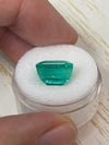 7.06 Carat 12x9.5 GLOWING Bluish Green Loose Colombian Emerald- Emerald Cut