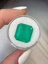 Large 12.09 Carat 15x14 Loose Colombian Emerald- Emerald Cut