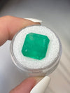 Large 12.09 Carat 15x14 Loose Colombian Emerald- Emerald Cut