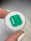 Large 12.09 Carat 15x14 Loose Colombian Emerald- Emerald Cut