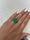Large 12.09 Carat 15x14 Loose Colombian Emerald- Emerald Cut