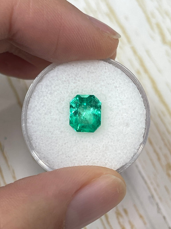 2.28 Carat 8.5x7 GLOWING Muzo Green Natural Loose Colombian Emerald-Emerald Cut