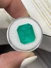 Large 12.31 Carat 15.5 x13 Bluish Green Natural Loose Colombian Emerald- Emerald Cut