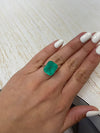 Large 12.31 Carat 15.5 x13 Bluish Green Natural Loose Colombian Emerald- Emerald Cut