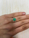 2.28 Carat 8.5x7 GLOWING Muzo Green Natural Loose Colombian Emerald-Emerald Cut