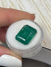Large 12.45 Carat 15.6x12 Deep Green Natural Loose Zambian Emerald- Emerald Cut