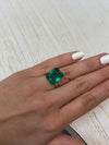 Large 13.78 Carat 16x13 Fine Natural Loose Zambian Emerald- Emerald Cut