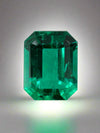 1.49 Carat 8x6 Vivid Bluish Green Classic Colombian Emerald- Emerald Cut