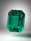 1.49 Carat 8x6 Vivid Bluish Green Classic Colombian Emerald- Emerald Cut