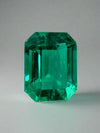 1.49 Carat 8x6 Vivid Bluish Green Classic Colombian Emerald- Emerald Cut
