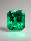 1.82 Carat 8x7 Vivacious Vivid Yellowish Green Loose Colombian Emerald-Emerald Cut