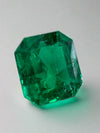 2.78 Carat 9x8 Vivid Green Chunky Emerald Cut Loose Colombian Emerald
