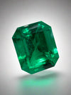 4.16 Carat 10.5x8.9 Vivid Green Natural Colombian Emerald-Emerald Cut