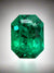 5.21 Carat 11.5x9 Vivid Bluish Green Emerald Cut Colombian Emerald with Clipped Corners