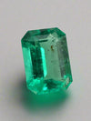 2.31 Carat 10x7 Freckled Medium Green Emerald Cut Colombian Emerald