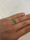 1.21 Carat 8.5mm x 5mm Natural Loose Colombian Emerald-Elongated Emerald Cut