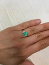 1.68 Carat 9x6 Yellowish Green Natural Loose Colombian Emerald- Emerald Cut