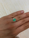 1.68 Carat 9x6 Yellowish Green Natural Loose Colombian Emerald- Emerald Cut
