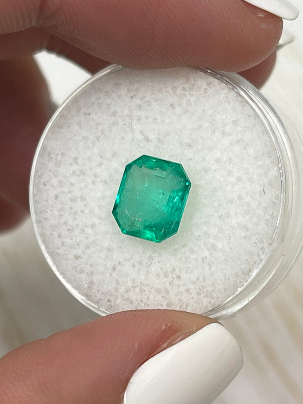 2.36 Carat Clipped Corners Green Natural Loose Colombian Emerald-Emerald Cut