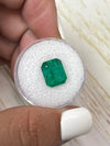 4.81 Carat 11x9 Medium Green Natural Loose Zambian- Emerald Cut