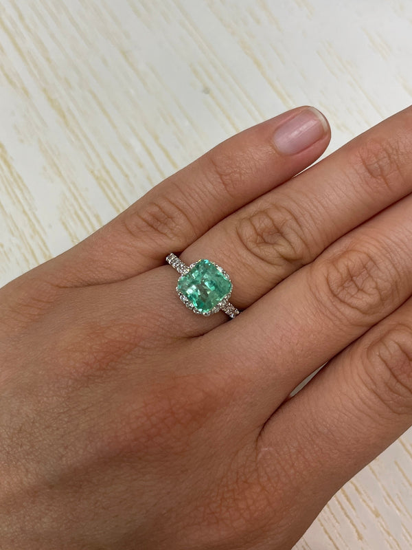 3.37 Carat VS Jyotish Natural Loose Colombian Emerald- Asscher Cut