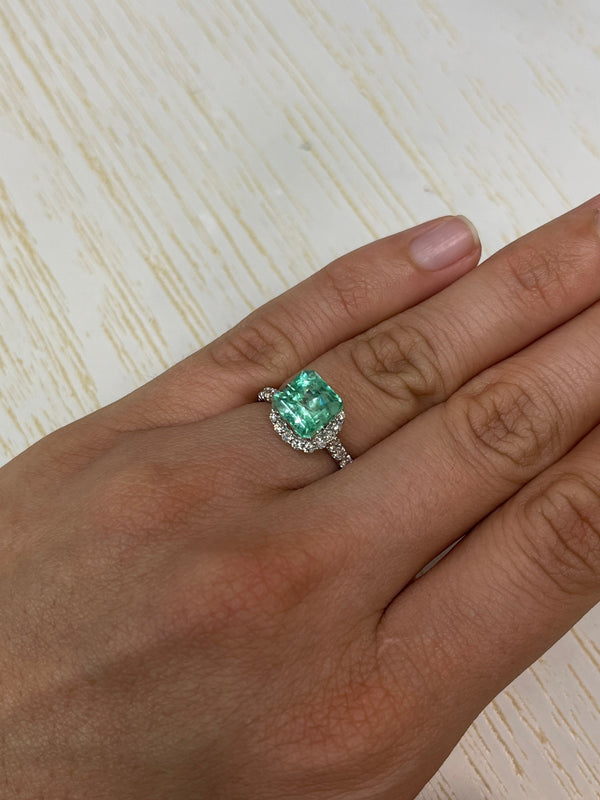 3.37 Carat VS Jyotish Natural Loose Colombian Emerald- Asscher Cut