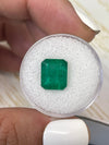 5.32 Carat 11x9 Kelly/Pure Green Natural Loose Zambian- Emerald Cut