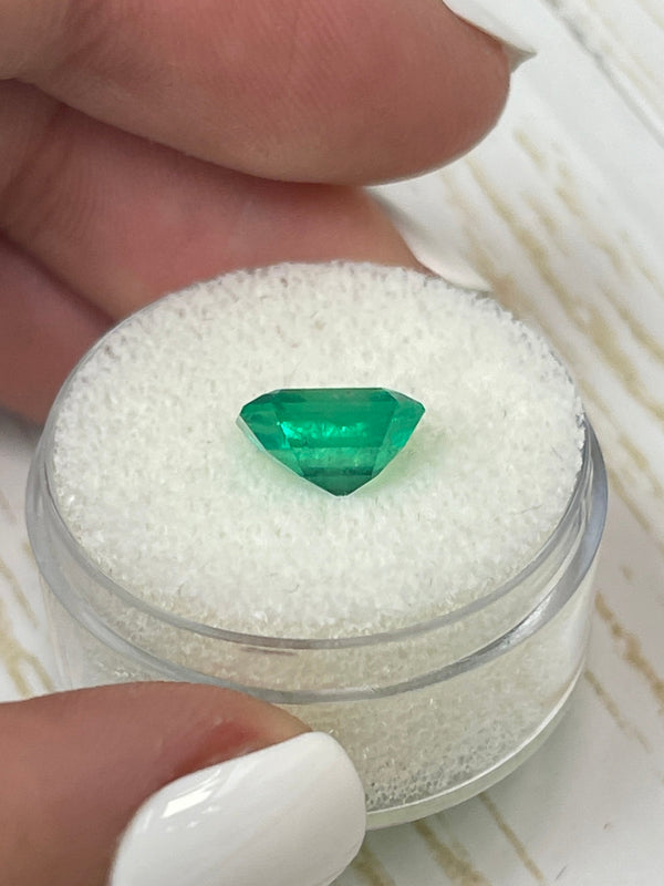 2.63 Carat Deep Bluish Natural Loose Colombian Emerald- Emerald Cut