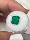 5.32 Carat 11x9 Kelly/Pure Green Natural Loose Zambian- Emerald Cut