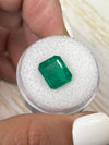5.32 Carat 11x9 Kelly/Pure Green Natural Loose Zambian- Emerald Cut