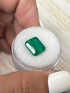 5.32 Carat 11x9 Kelly/Pure Green Natural Loose Zambian- Emerald Cut