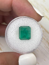 5.32 Carat 11x9 Kelly/Pure Green Natural Loose Zambian- Emerald Cut