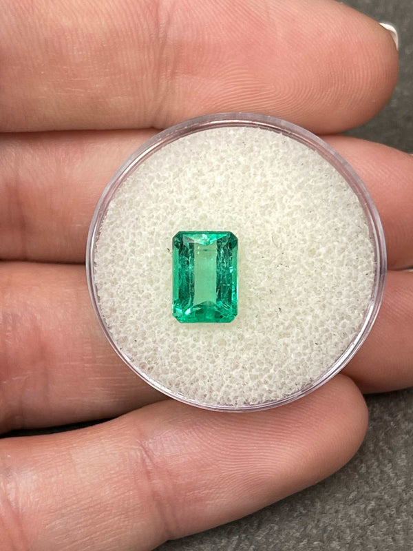 1.50 Carat Chromatic Green Natural Loose Colombian Emerald- Emerald Cut