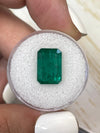 5.97 Carat 13x9 Vivid Green Natural Loose Zambian- Emerald Cut